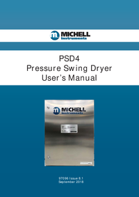 Thumbnail of document Manual - PSD2 & PSD4 Pressure Swing Dryers